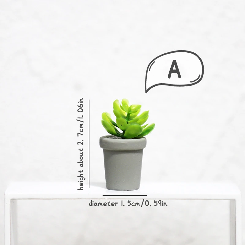 1/12ตุ๊กตา Miniature Potted พืชชุดพืชจำลองสำหรับตุ๊กตาบ้านตกแต่งเด็กแกล้งทำเป็นเล่นของเล่น