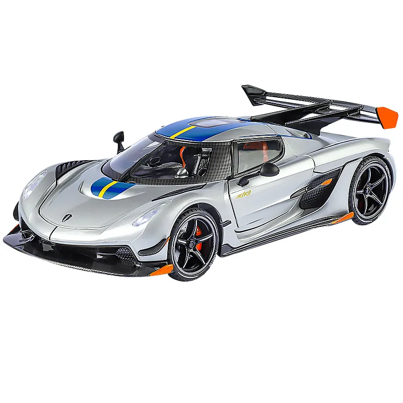 1:24 Diecast Jesko Racing Supercar Simulation Vehicle Light Sound Decor For Car Enthusiasts