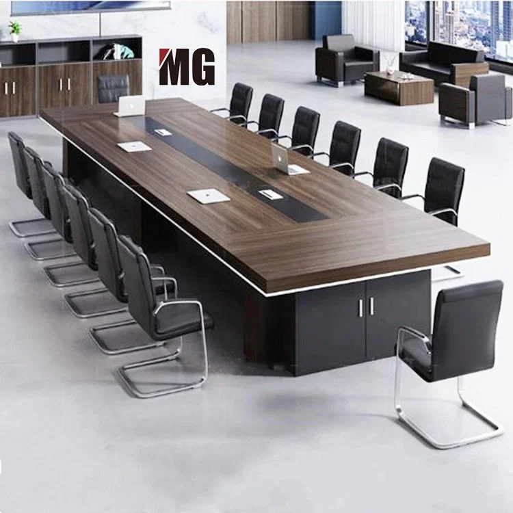 Nova chegada high end clássico executivo escritório mesa de conferência luxo móveis de escritório moderna mesa de conferência para 6