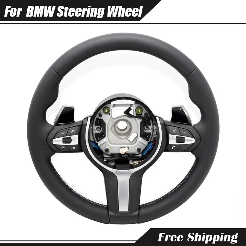 Car Leather Steering Wheel M Sport For BMW F07 F10 F11 F18 F06 F12 F13 F01 F02 F03 F90 F91 F92 F93 E90 E91 M3 M5 Auto Parts