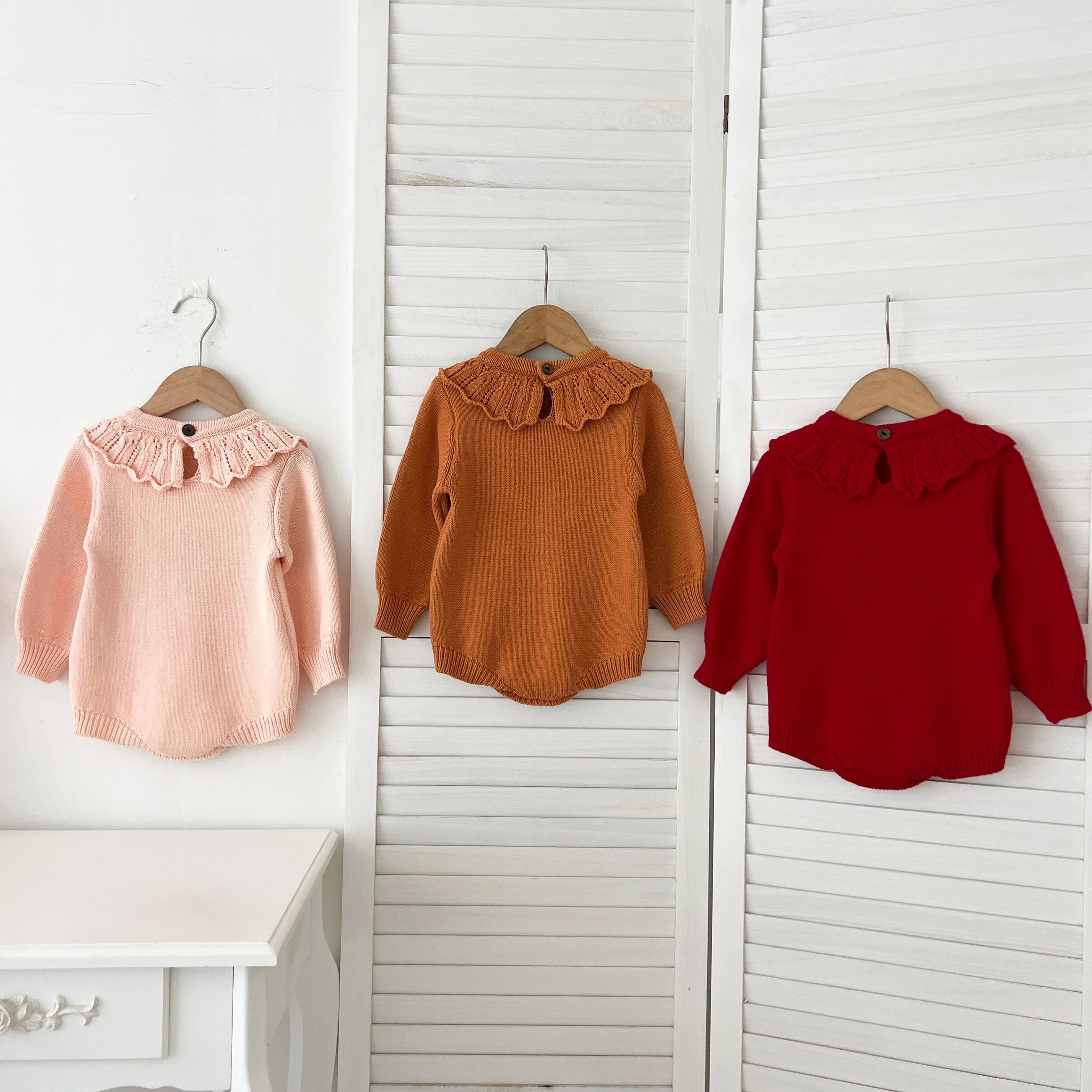 Weihnachten Stickerei Floral Baby Mädchen Pullover Strampler Neugeborenen Lange Ärmel Stricken Kleidung Prinzessin Strickwaren Winter Herbst Overall ﻿ – Detail 17