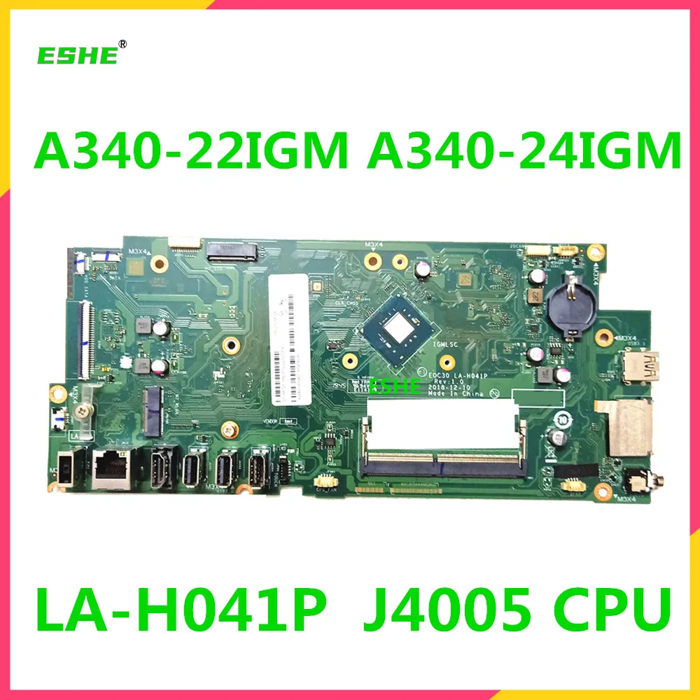 For Lenovo A340-22IGM A340-24IGM All-in-One motherboard E0C30 LA-H041P 5B20U53931 01LM722 01LM726 With J4005 J5005 CPU DDR4