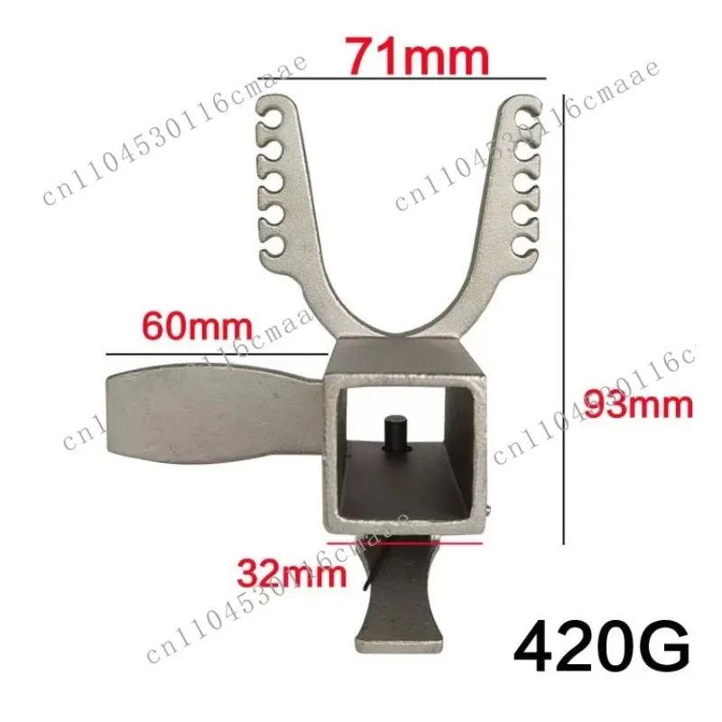 Sliding adjustable slingshot head stainless steel square tube base, suitable for professional accessories of 10 strand rubber