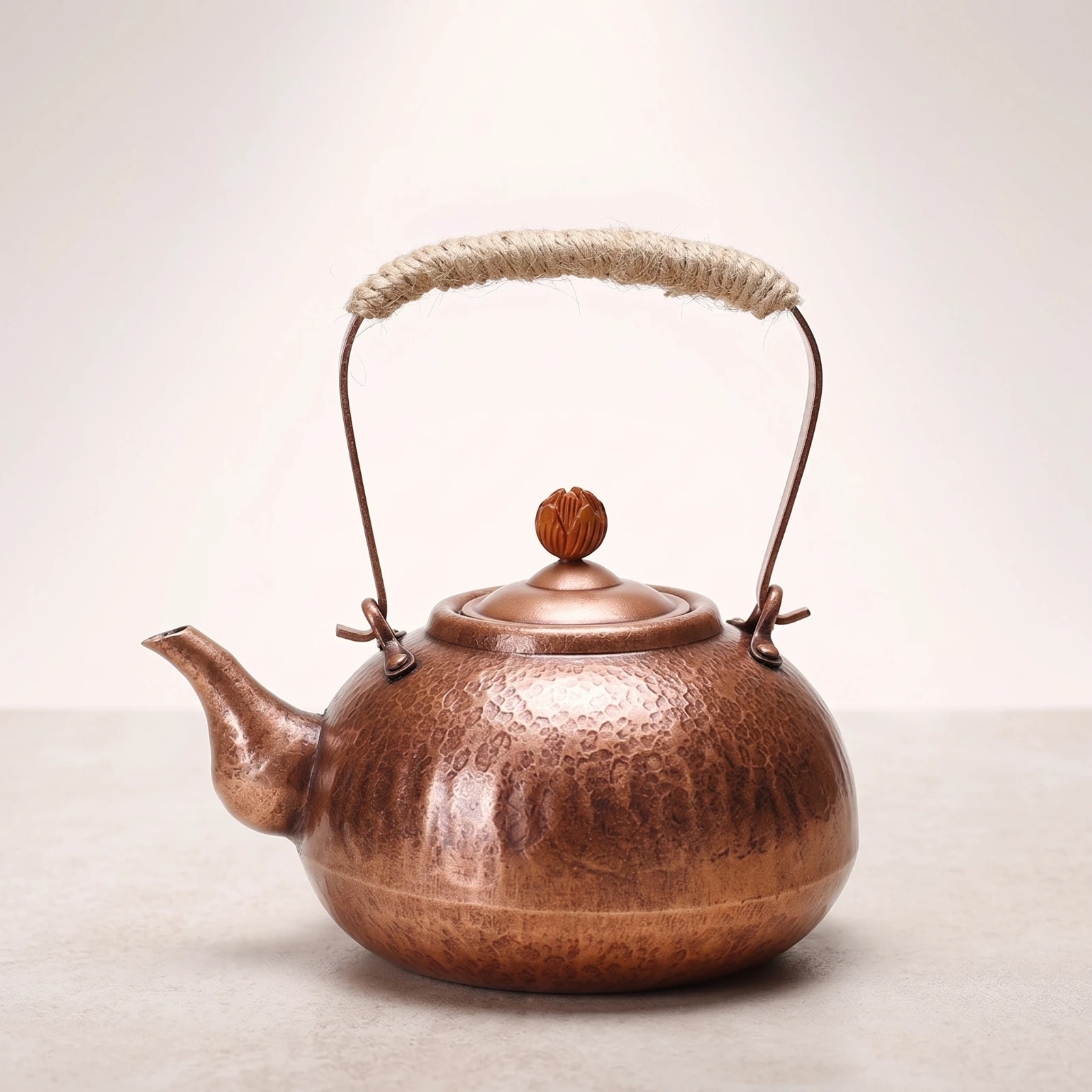 Copper Kettle Handmade Hammered Kettle Cookware Premium Rustic for Tea Lovers, Kitchen