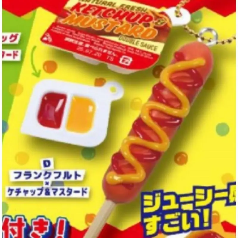 Japan Toysspirits Gashapon Capsule Toy Belt Sauce Usa Hot Dog Frankfurter Pendants