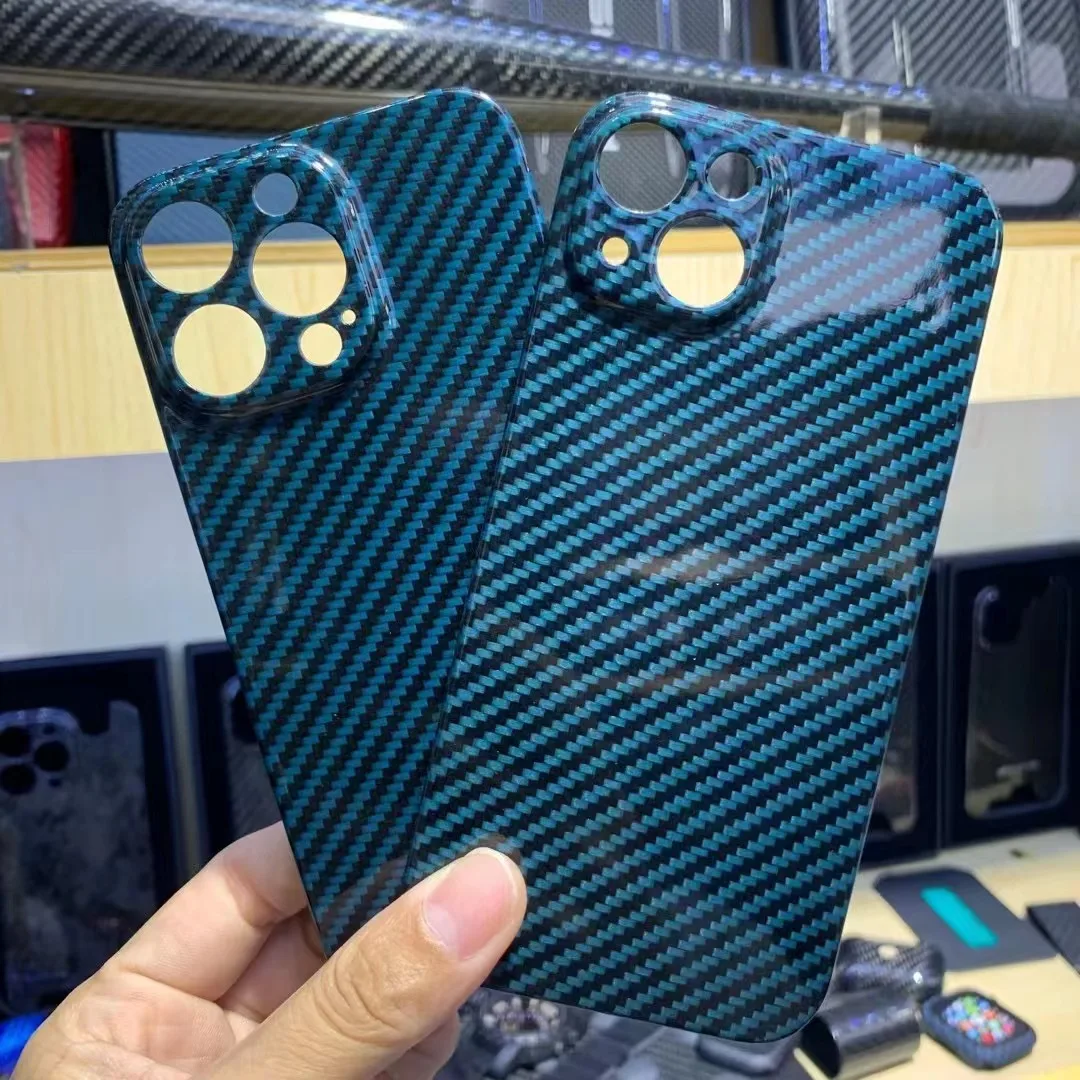 

Pure Real Carbon Fiber Phone Case For iPhone 13 Pro Max Colours Aramid fiber Ultra-thin iphone 13 Mini Camera Protection Cover
