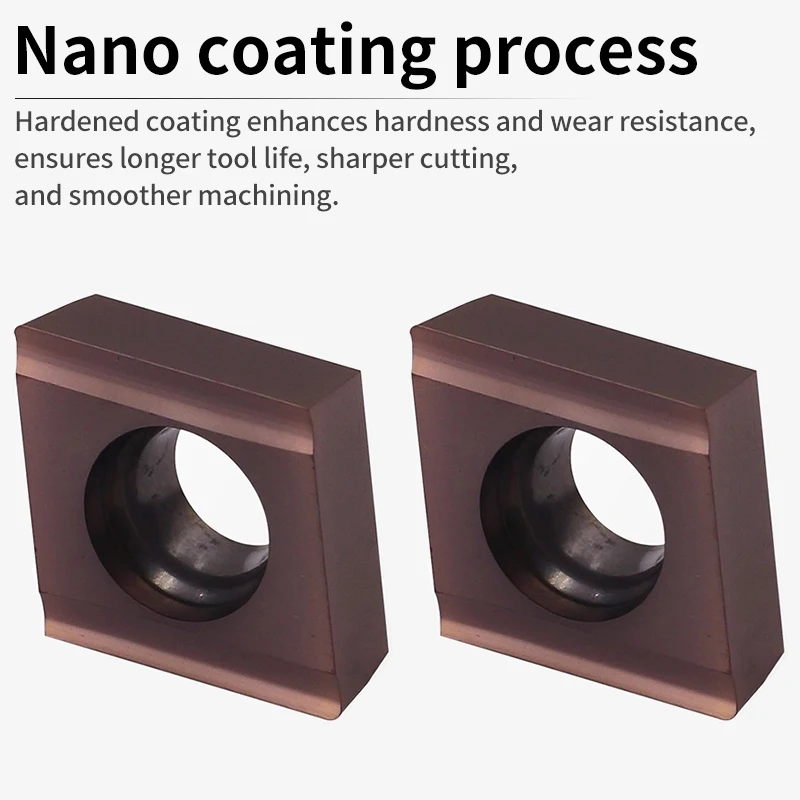 Inserção de torneamento de precisão rômbica CNC CCGT060202/09T304L-H Inserção chata de cerâmica de aço inoxidável