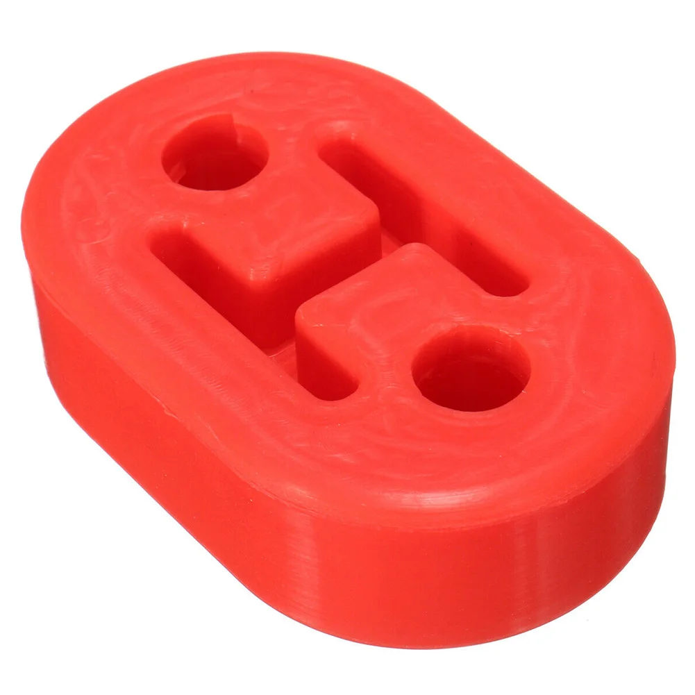 Universal Heavy Duty Upgraded Exhaust Hanger Support Bracket Rubber Mount Red Exhaust Systems Car Accessories