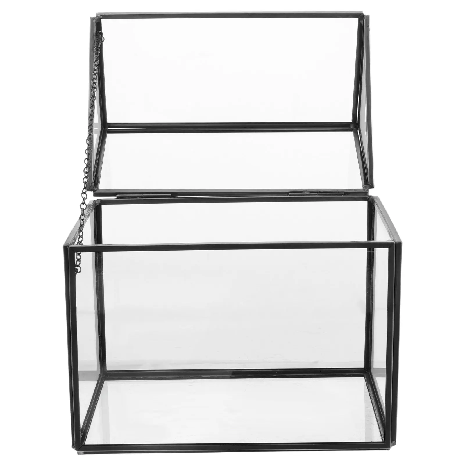 Unique House Shape Glass Terrarium Indoor Mini Greenhouse for Air Plants Succulents Moss Terrarium Geometric Display Case