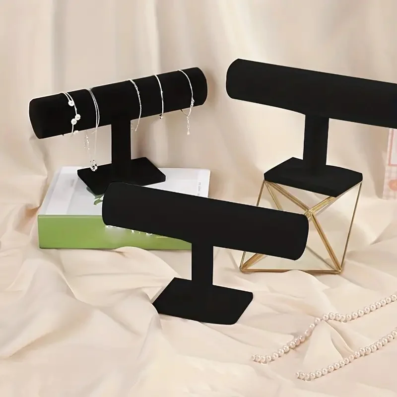 

Black Velvet Single-layer Bracelet Display Stand for Bracelets, Watches and Bangles