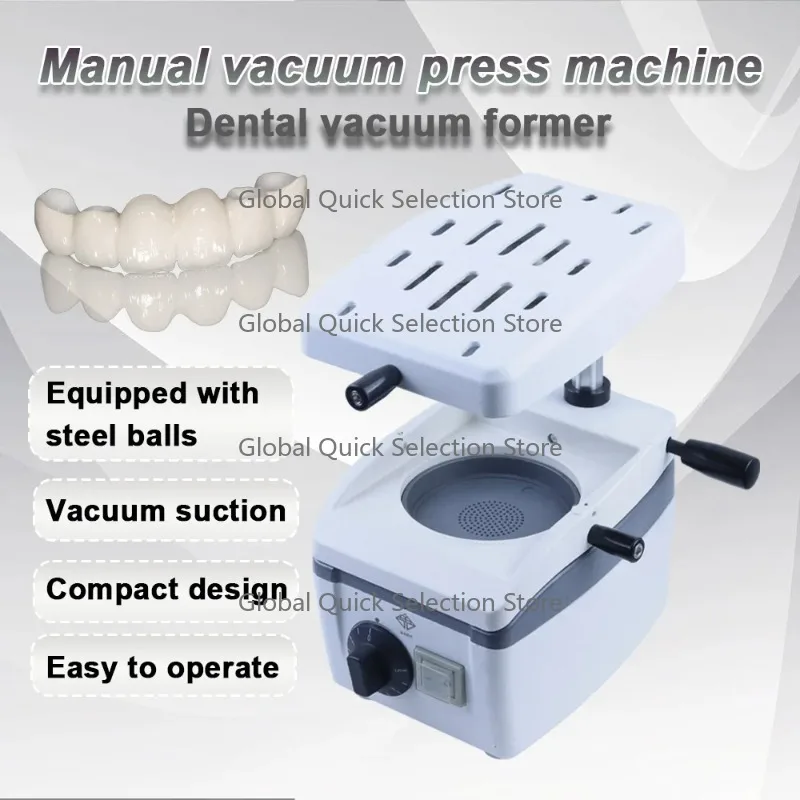 D-ental Orthodontic Vacuum Forming Molding Machine 1000W Former Thermoforming Tool Mouthguard Forming Machine with Steel Balls