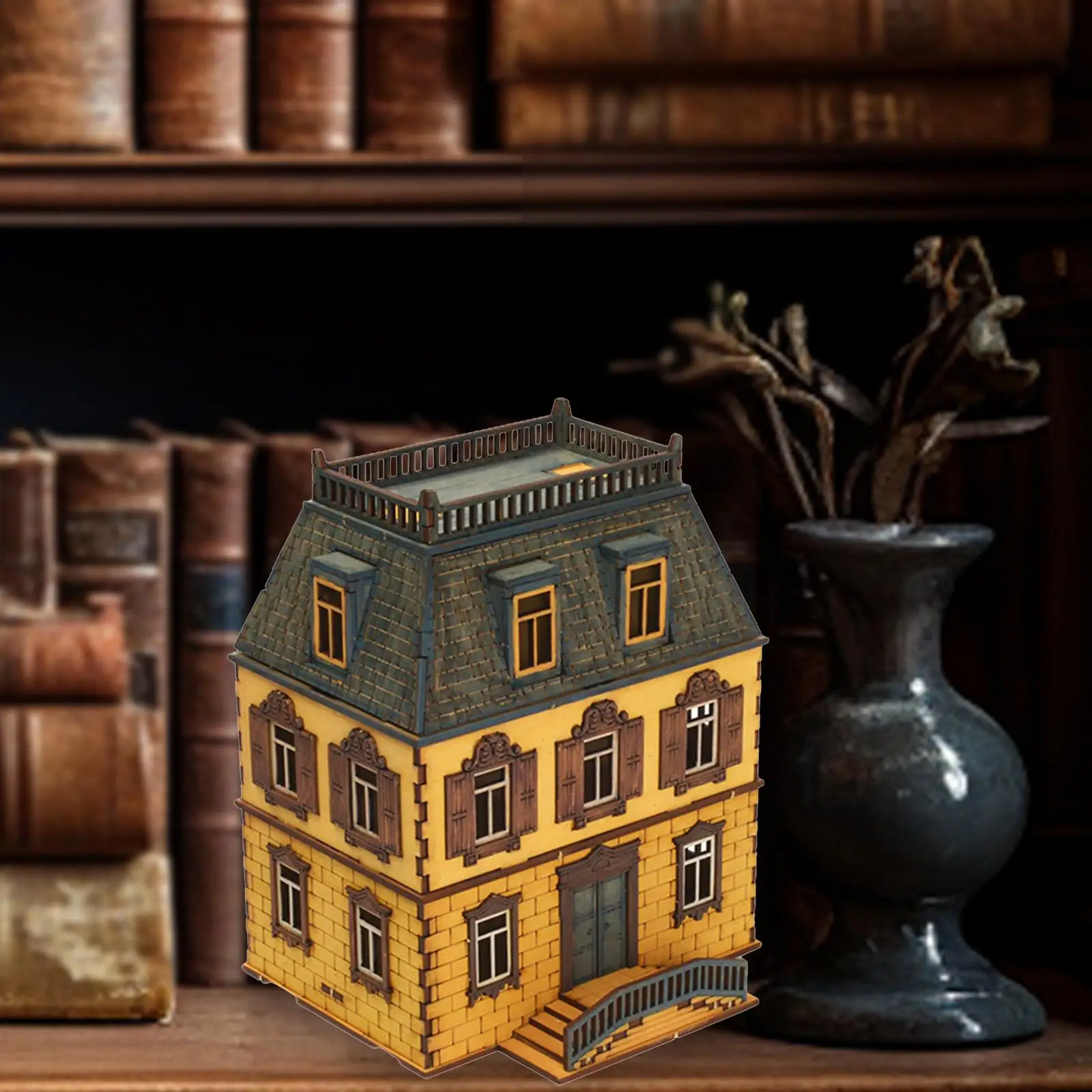 1:72 House Model Creative 3D Puzzle Handicraft Self Assemble Architecture Building Model for Boys Girls Birthday Gift