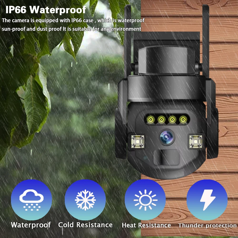 TUYA Outdoor Waterproof 5MP WiFi Security Camera Smart Life PTZ Video Surveillance IP Camera CCTV Auto Tracking Audio smart Cam