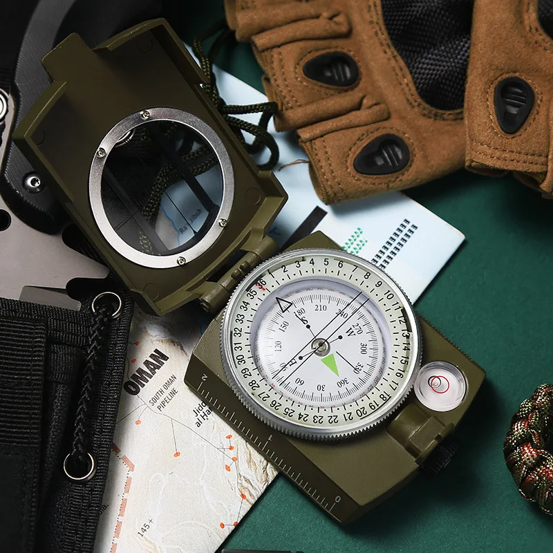 

Multifunctional Outdoor Compass Map Scale Mini Professional Compass with Night Glow Compass