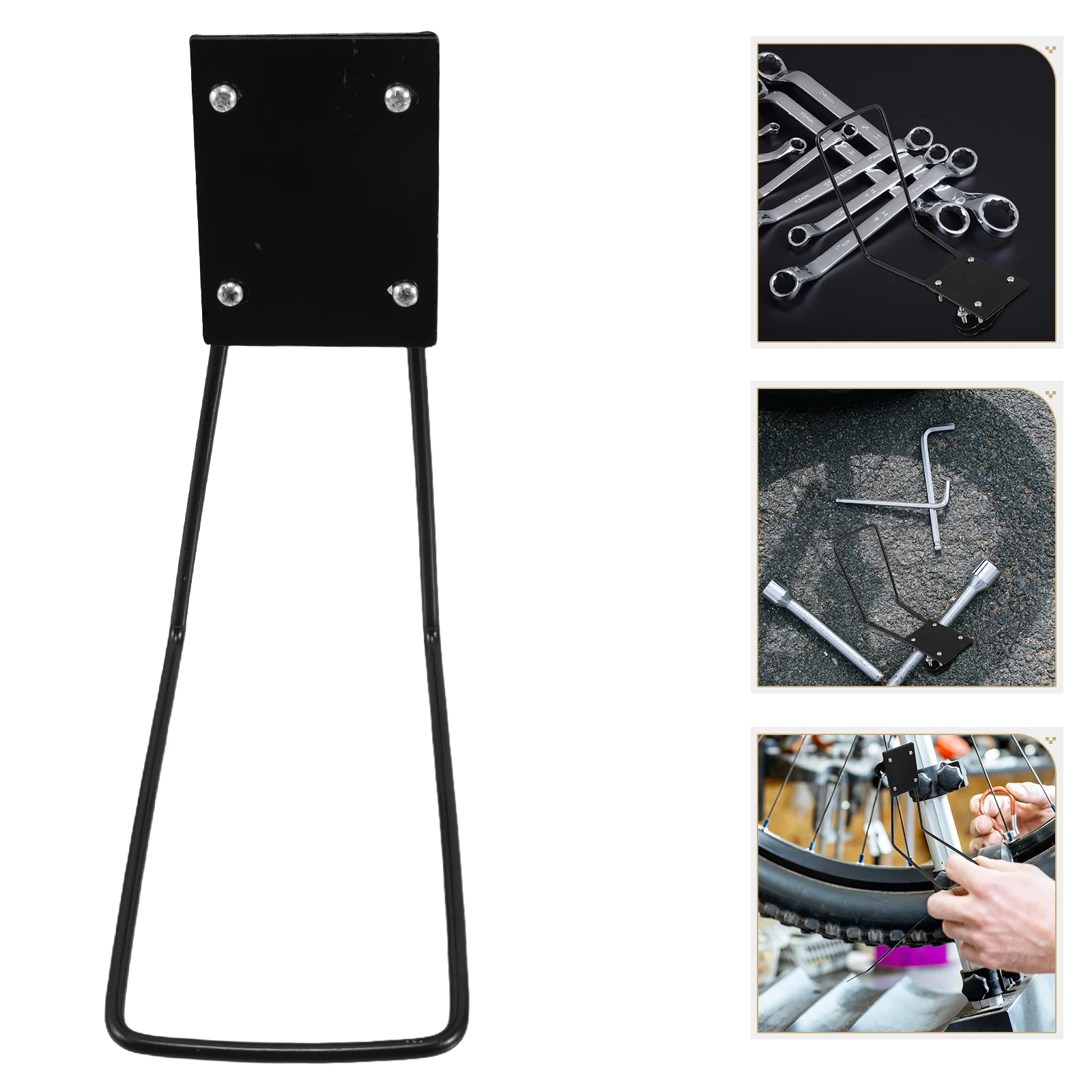 

Bicycle Basket Holder Equipment Stand Front Luggage Rack Bike Accessories Metal Bracket for Carrier Black Work