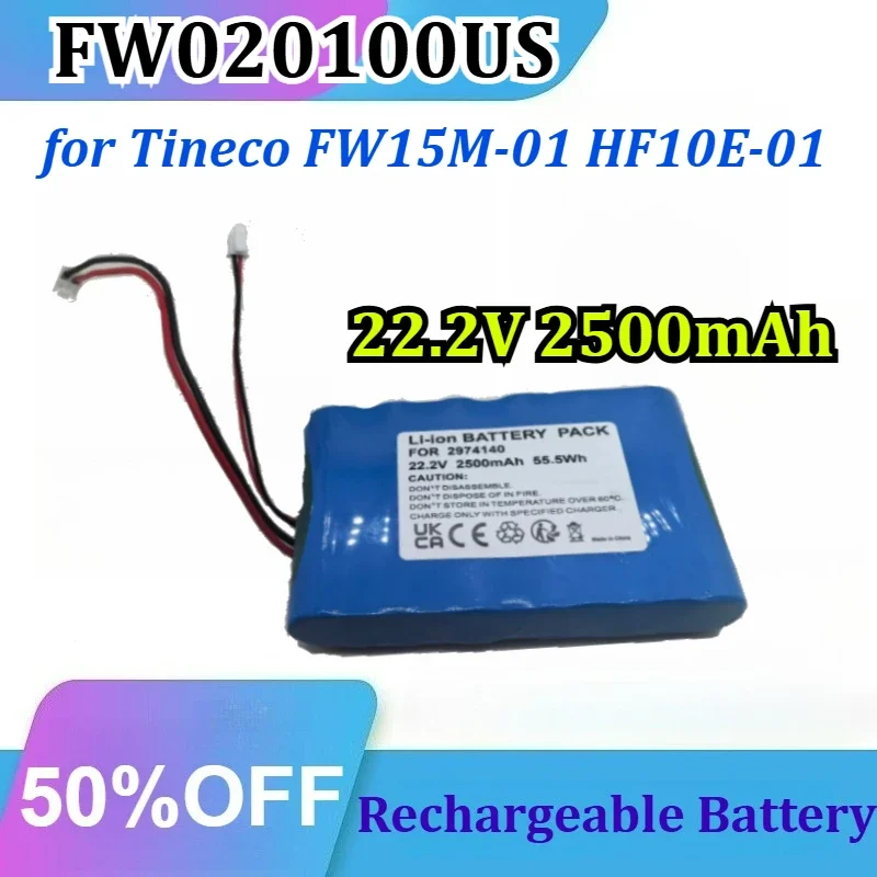 [FW020100US] for Tineco FW15M-01 HF10E-01 Vacuum Cleaner Replacement Spare Lithium Rechargeable Battery 22.2V 2500mAh