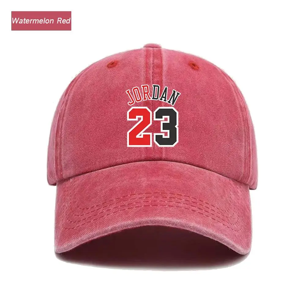 Vintage Washed Baseball Cap Star Goat #23 Fans Jordan Print Graphic Unisex Streetwear Casual Trucker Style Summer Cotton Sun Hat view 5