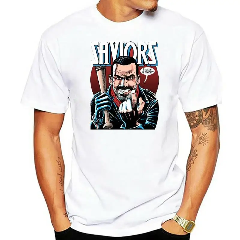 SAVIORS-Camiseta de cómics TWD para hombre, camiseta Unisex de dibujos animados, negan, lucille, TWD, walking dead, C23, nueva moda, talla suelta