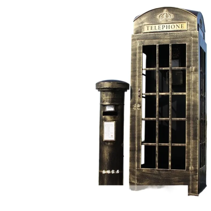 

Pure handmade wrought iron refueling machine ornament, mailbox model, large practical telephone booth space photography props