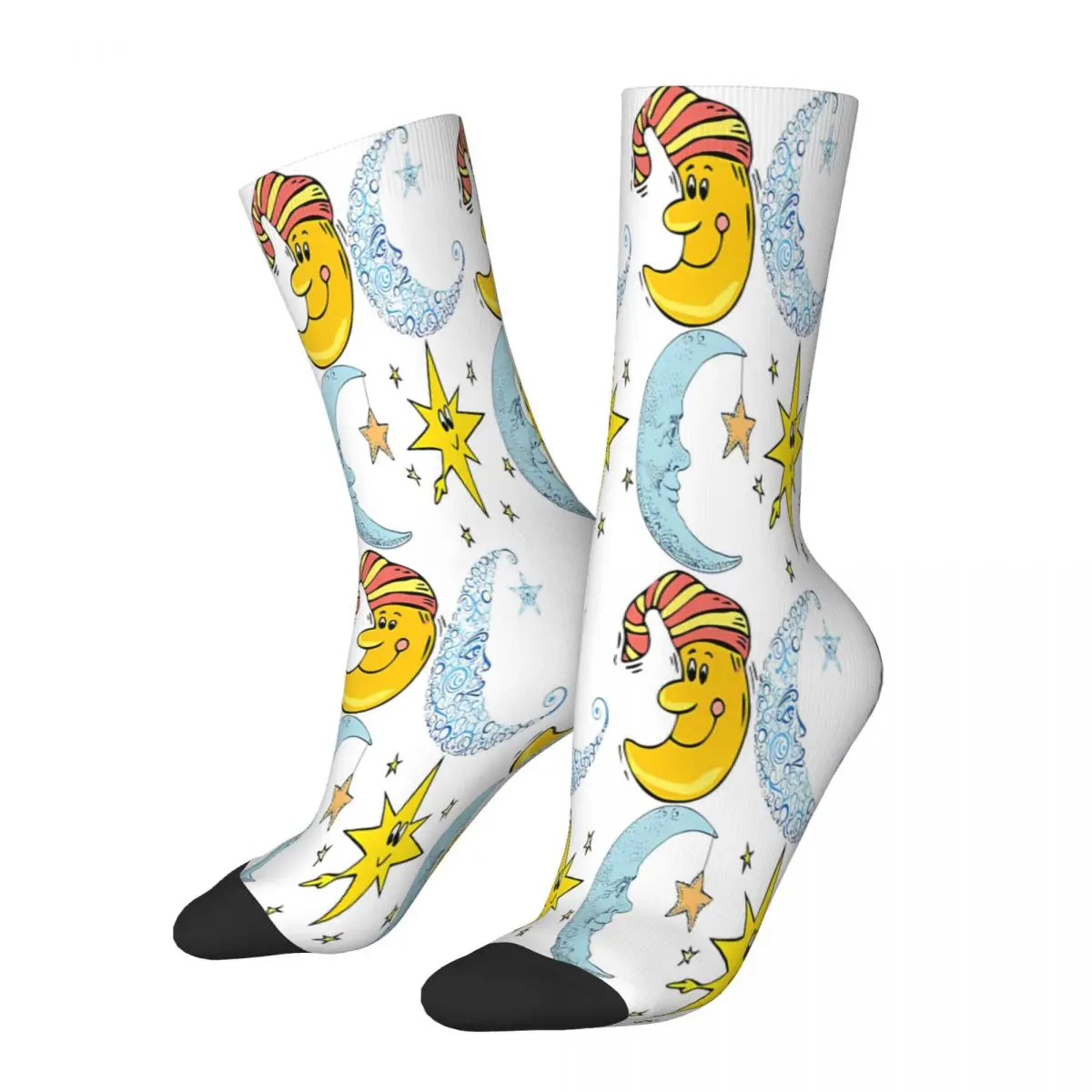 

Moon Pattern Socks Male Mens Women Summer Stockings Hip Hop