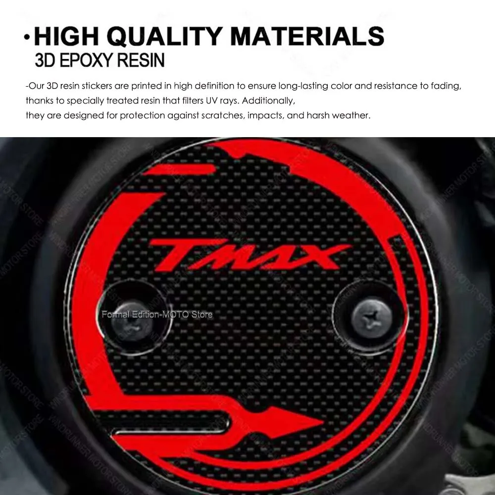 For TMAX 500 530 T-MAX 2001-2016 Motorcycle Accessories 3D Epoxy Waterproof Scratchproof Protective Sticker Engine Sticker