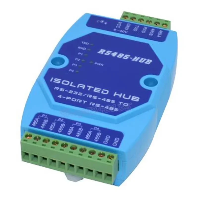 Industrial Grade Optical Isolation 4-channel RS485 Hub Sharing Device 485 Splitter 485hub 1 in 4 out