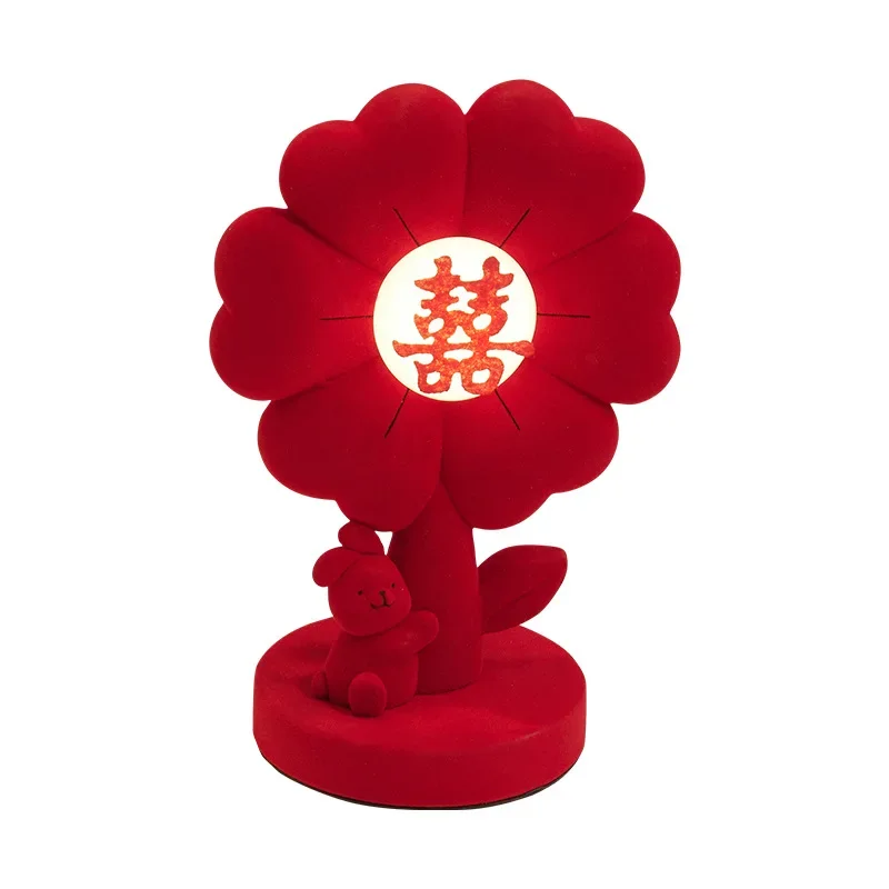 

Flower everlasting wedding, desk wedding room bedside for the bride, gift red happy