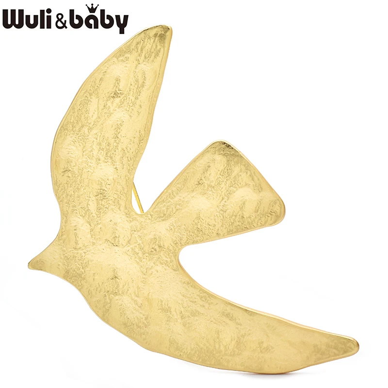 Wuli&baby Broches Grandes Retrô de Pomba para Mulheres e Unissex, Design Simples, Pássaro Pomba da Paz, Broches Casuais para Festas, Presentes