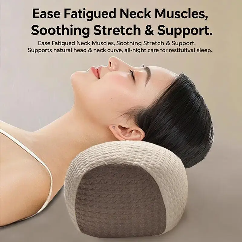 【HMA】Cylindrical Buckwheat Pillows Breathable Cervical Vertebra Pillow Correction Traction Pillow Core For Neck Pain
