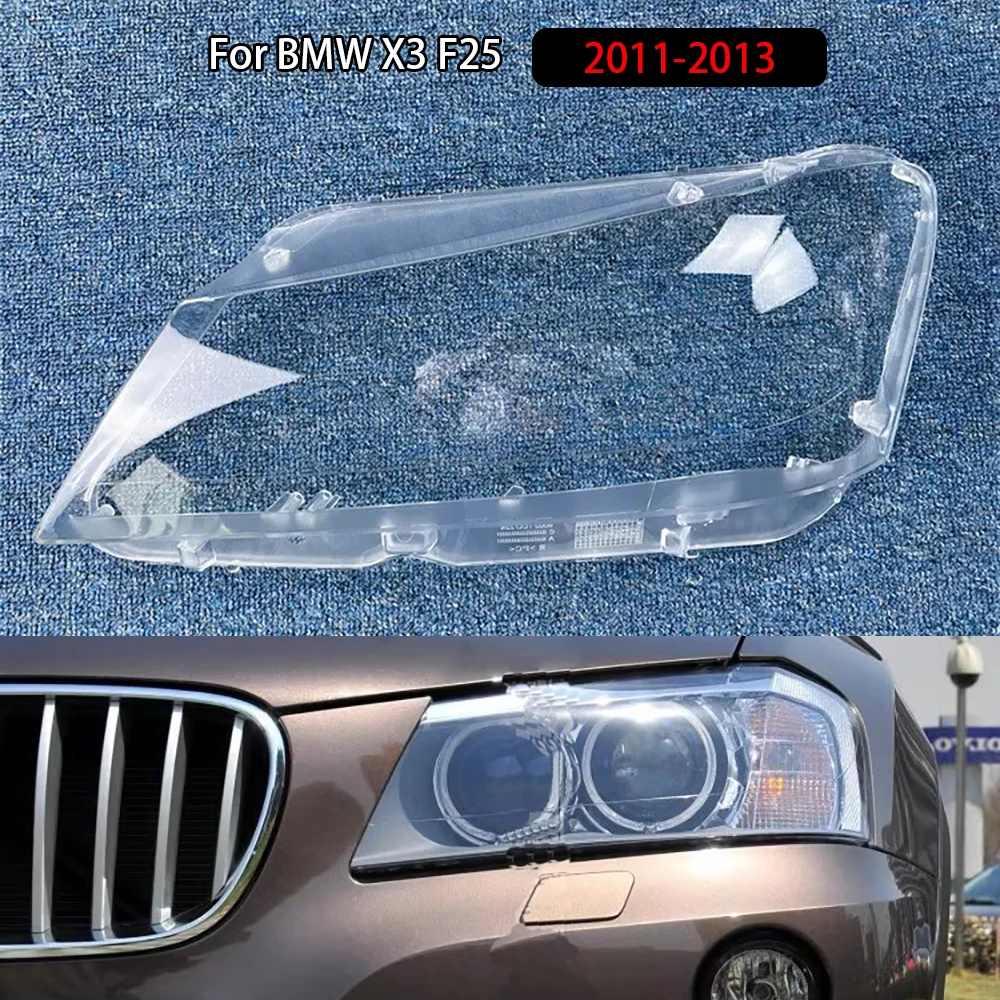 

For BMW X3 F25 2011-2013 Headlight Cover Headlamp Shell Transparent Lampshade Case Plexiglass Replace Original Lens