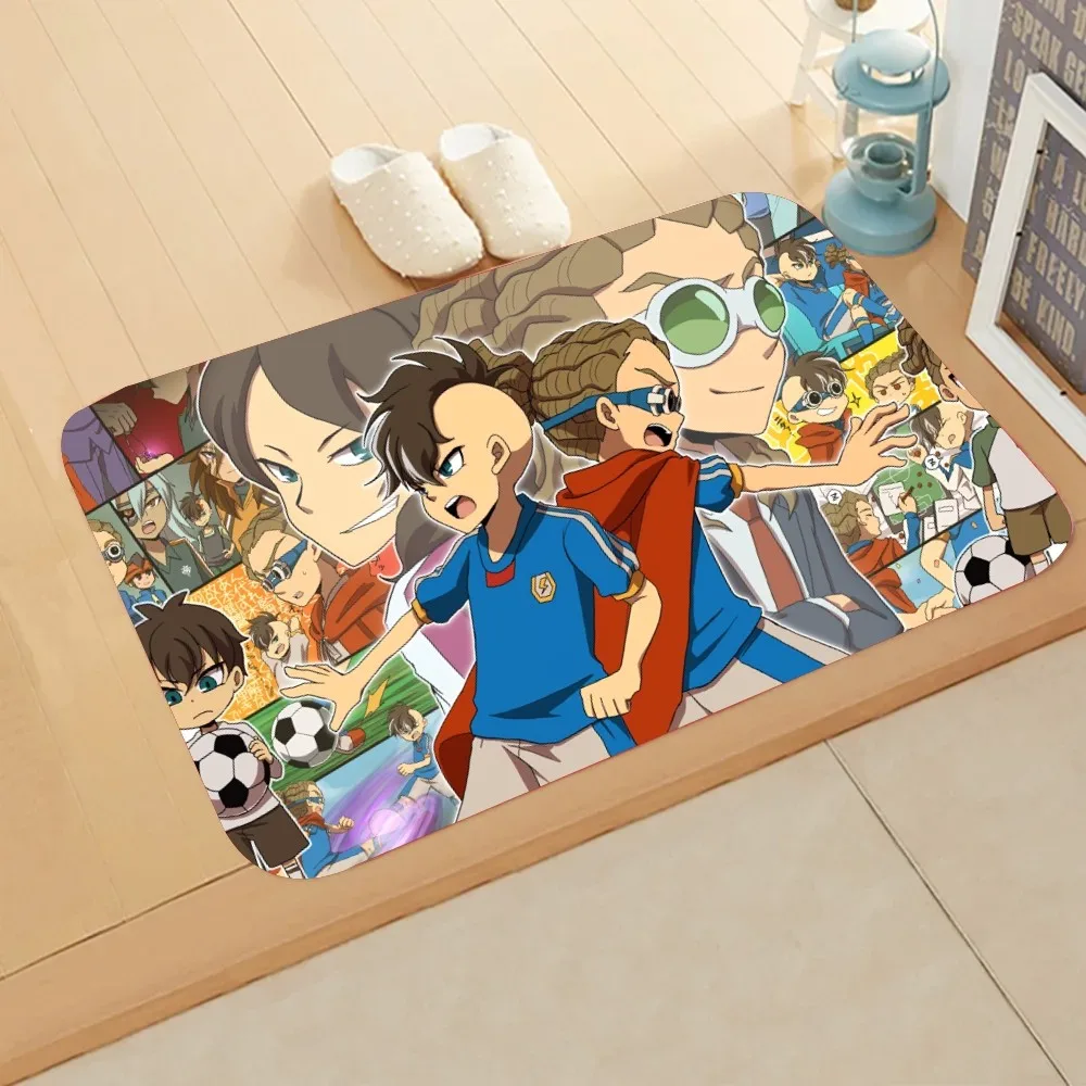 I-Inazuma E-Eleven Floor Mat Graphic Printed Flannel Doormats for Bathroom Kitchen Entrance Carpet Home Decor