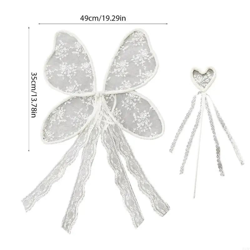 F19F ren thêu các cô gái Wing Đạo cụ thiết lập cây đũa tay thoải mái và nhẹ