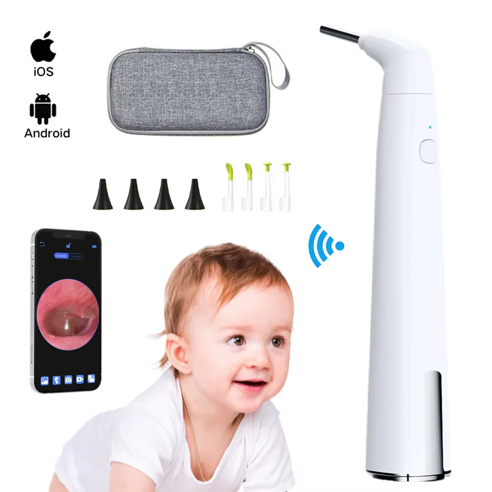 Ear Clearing Scope 3.9mm 1080P HD Wireless Otoscope Ear Camera Wax Removal Tools With 6LEDs for Homecare Support Android IOS