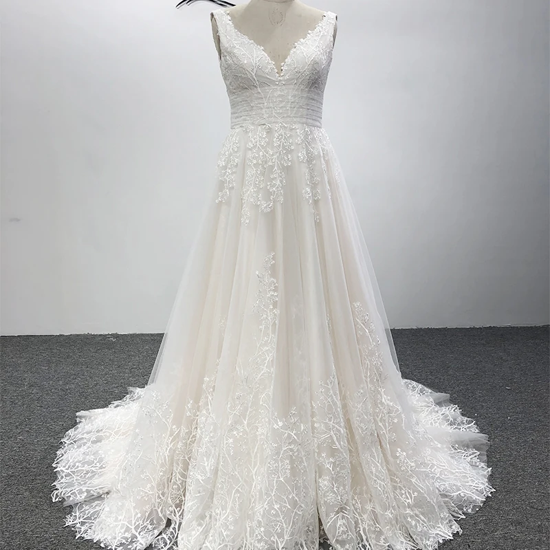 

Boho A Line Wedding Dress Customized Sweep Train Sleeveless Floral 2025 Bride Gowns Beach Sexy Robe De Mariée LSQX017