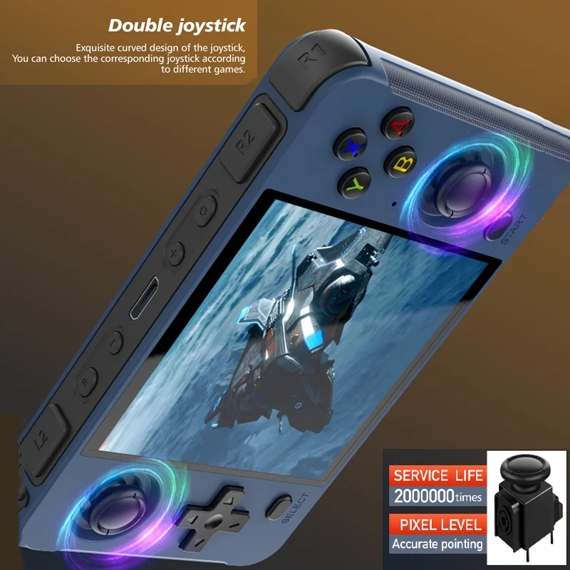 R40S ريترو جيب 720*720 4 "شاشة IPS متكاملة واي فاي بلوتوث 64 بت RK3566 مفتوحة المصدر وحدة تحكم ألعاب محمولة هدايا للأطفال