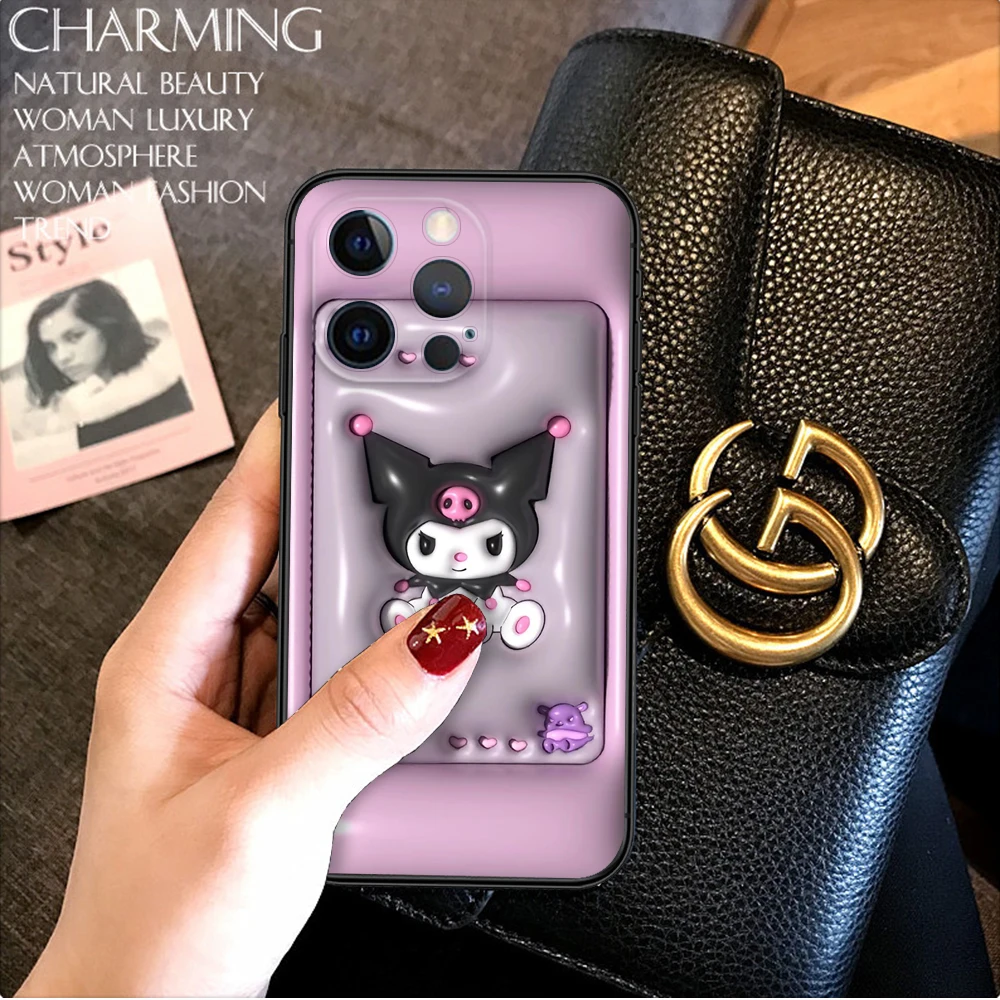 Z83 3D Kuromi Soft Case dla Samsung A13 A20 A30 A20S A21S A22 A30S A31 A32 A33 A42 A50 A50S A51 A52 A53 A71 A73 A81 A91