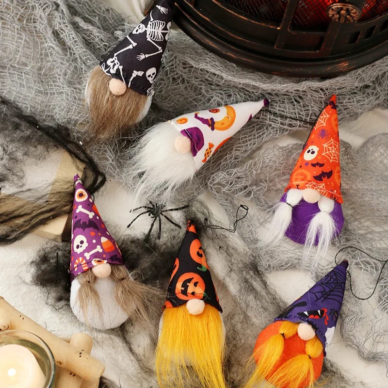 2pc Creative Halloween DIY Doll Bar Decor Pumpkin Ghost mage Kids Gift Christmas Halloween Party Decoration for Home drop ship