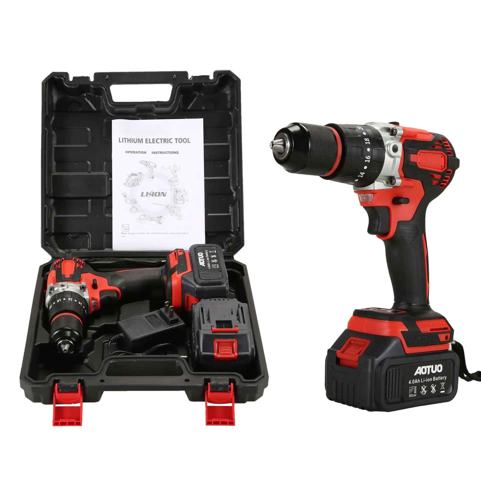 New Rechargeable Electric Drill, Pistol Drill, Lithium Impact Hand Drill, Multi-functional Household Electric Screwdriver Set