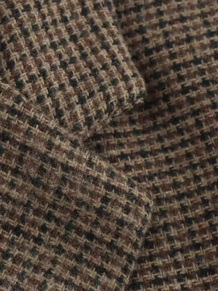 2025 Autumn and Winter New Arrivals Women's Fashionable and Versatile Series Wool Blended Plaid Suit Jacket