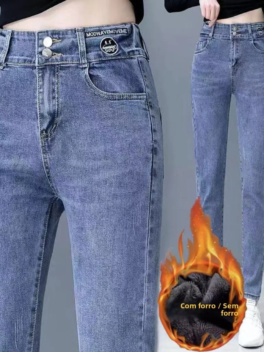 pantalones-vaqueros-de-forro-polar-grueso-con-cintura-alta-elastica-y-bordados-para-mujer-conjunto-de-dos-piezas-calido-y-ad