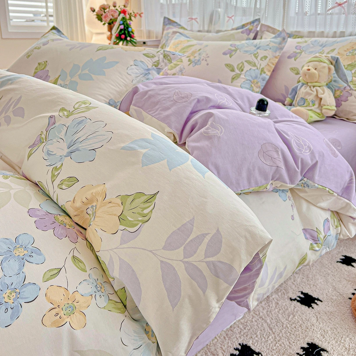 J152025 New Model 12868 All-cotton Single Quilt Cover Printed Skin-friendly Quilt Cover Breathable Bedding 160x210 220x240