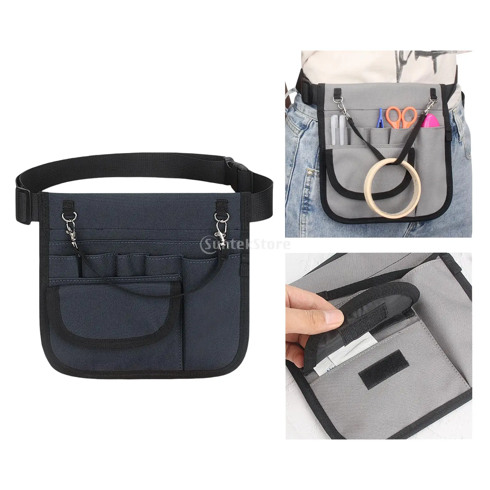 Practical Nurse Fanny Pack Scissors Holder Storage Waist Pouch Multi Compartment Nursing Tool Bags Case Oxford Cloth Nurse