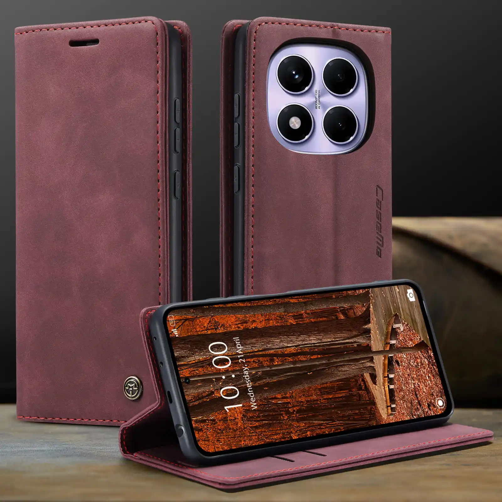 

Luxury Retro Case for Xiaomi Redmi Note 14 Pro 4G Multiple Card Slots Stand Function Phone Cover for Note 14 5G Leather Wallet