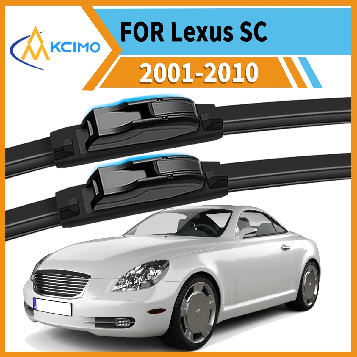 

Clear Vision Guaranteed 2 Front Wiper Blades for Lexus SC Z40 2001-2010 All-Season Use Durable Rubber Safe & Smooth Driving