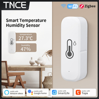 TNCE Tuya WiFi/ZigBee Smart Temperature And Humidity Sensor APP Remote Monitor For Smart Home  Works With Alexa Google Home