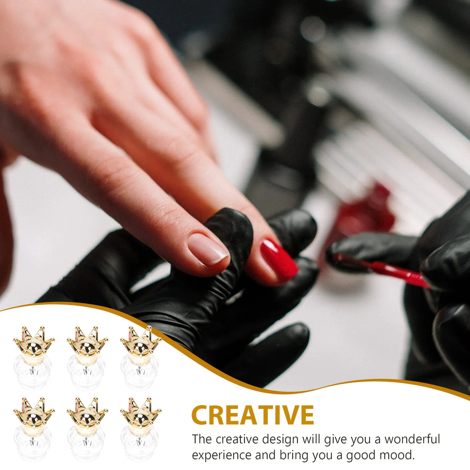 6Pcs Empty Nail Polish Bottles Glass Refillable Leak Proof Small Containers for Professional Nail Art Salon Use Sub Package