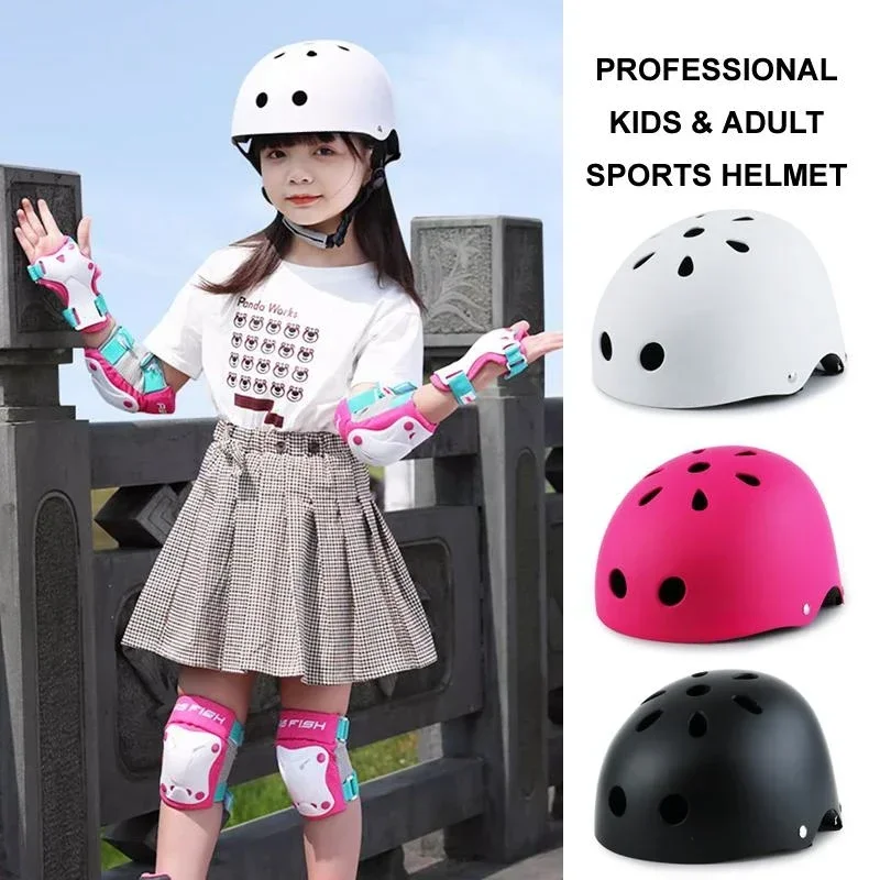 Roller Skating Safety Helmet for Kids Adults Outdoor Sports Protection Climbing Cycling Skateboard Impact Resistance Breathable