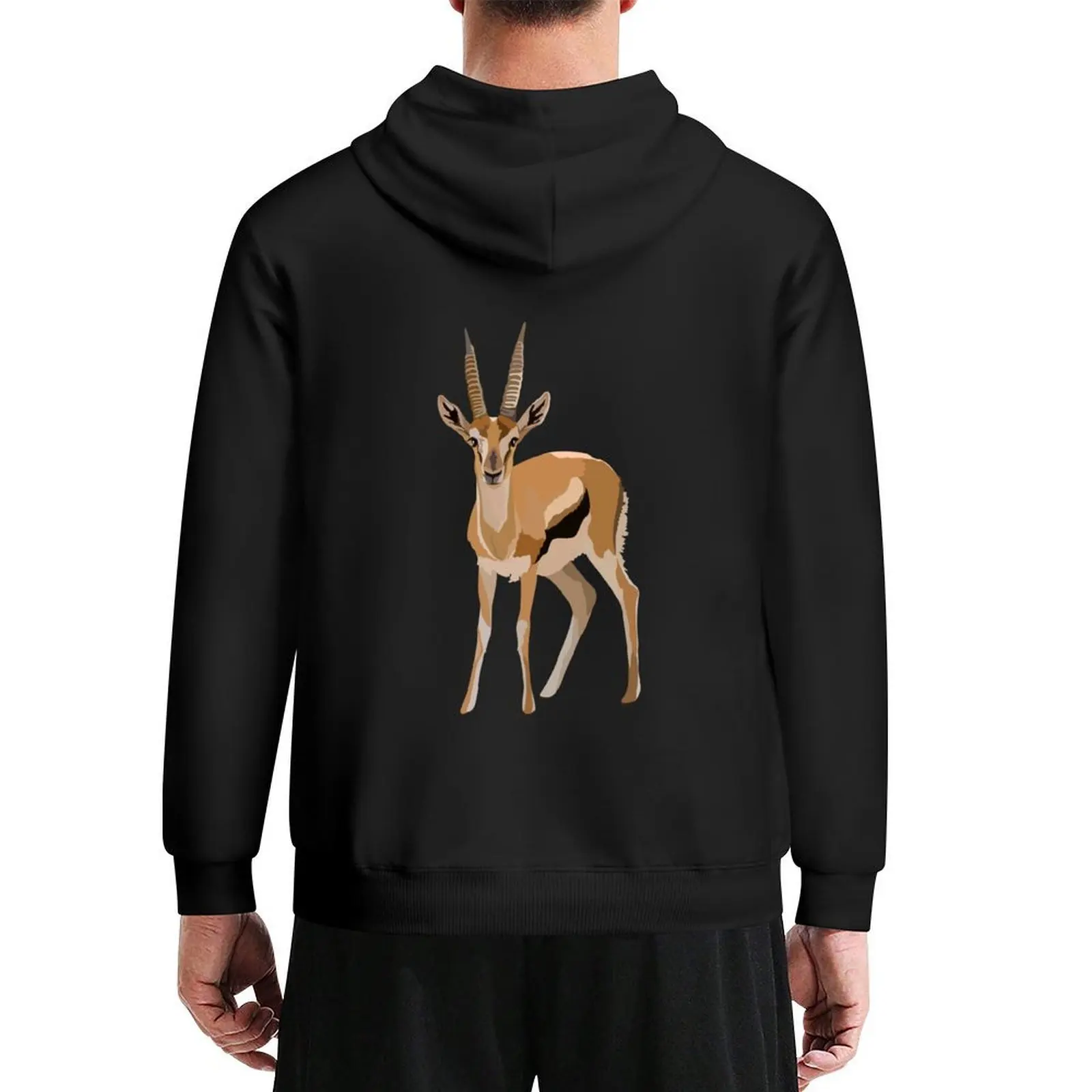 

T is for Thomson Gazelle, Thomson’s Gazelle Illustration – Graceful African Antelope Wildlife Art Hoodie