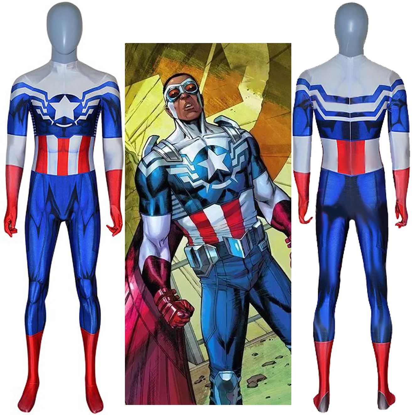 

Капитан Америка Сокол Косплей Сэм Уилсон Костюм для мальчиков Боди с 3D принтом Супергерой Спандекс Зентаи Костюм Хэллоуина