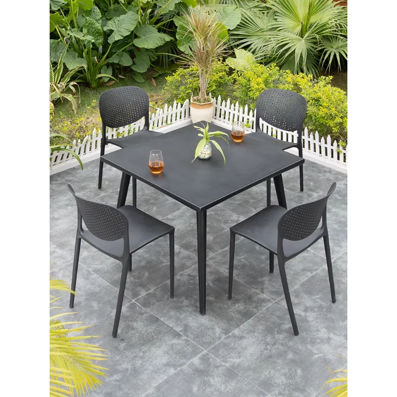 The product can be customizedNordic plastic dining chairs, modern and simple home backrest tables and chairs, internet cele